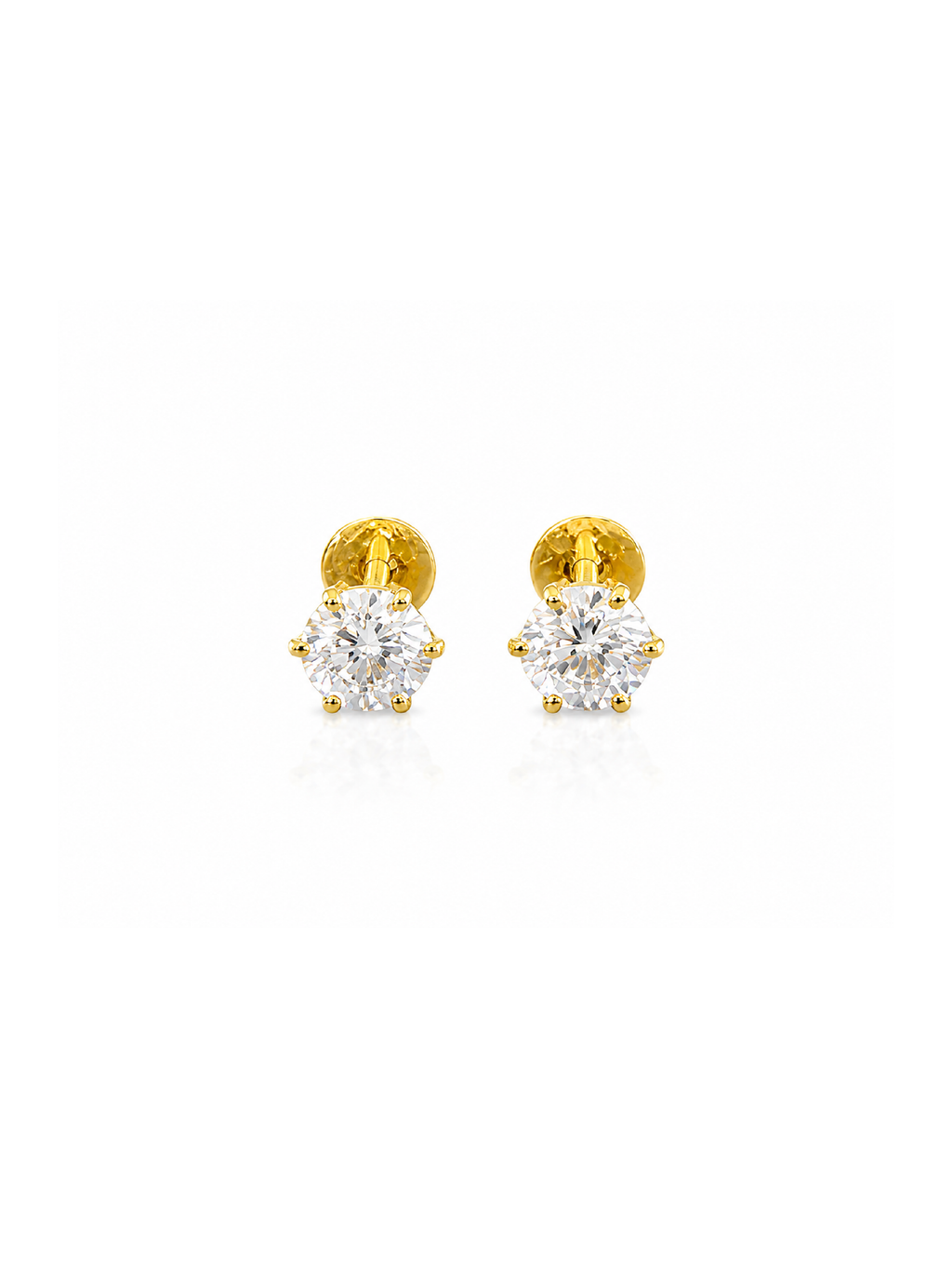 3ct solitaire lab grown diamond studs