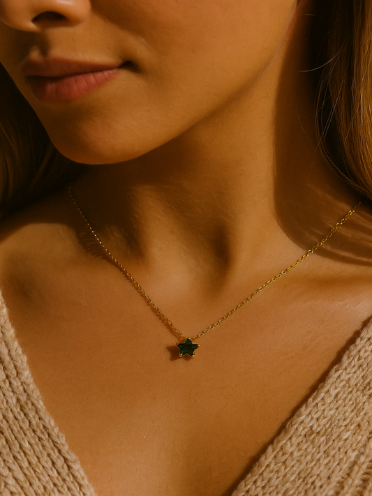 Green Star Stone Pendant