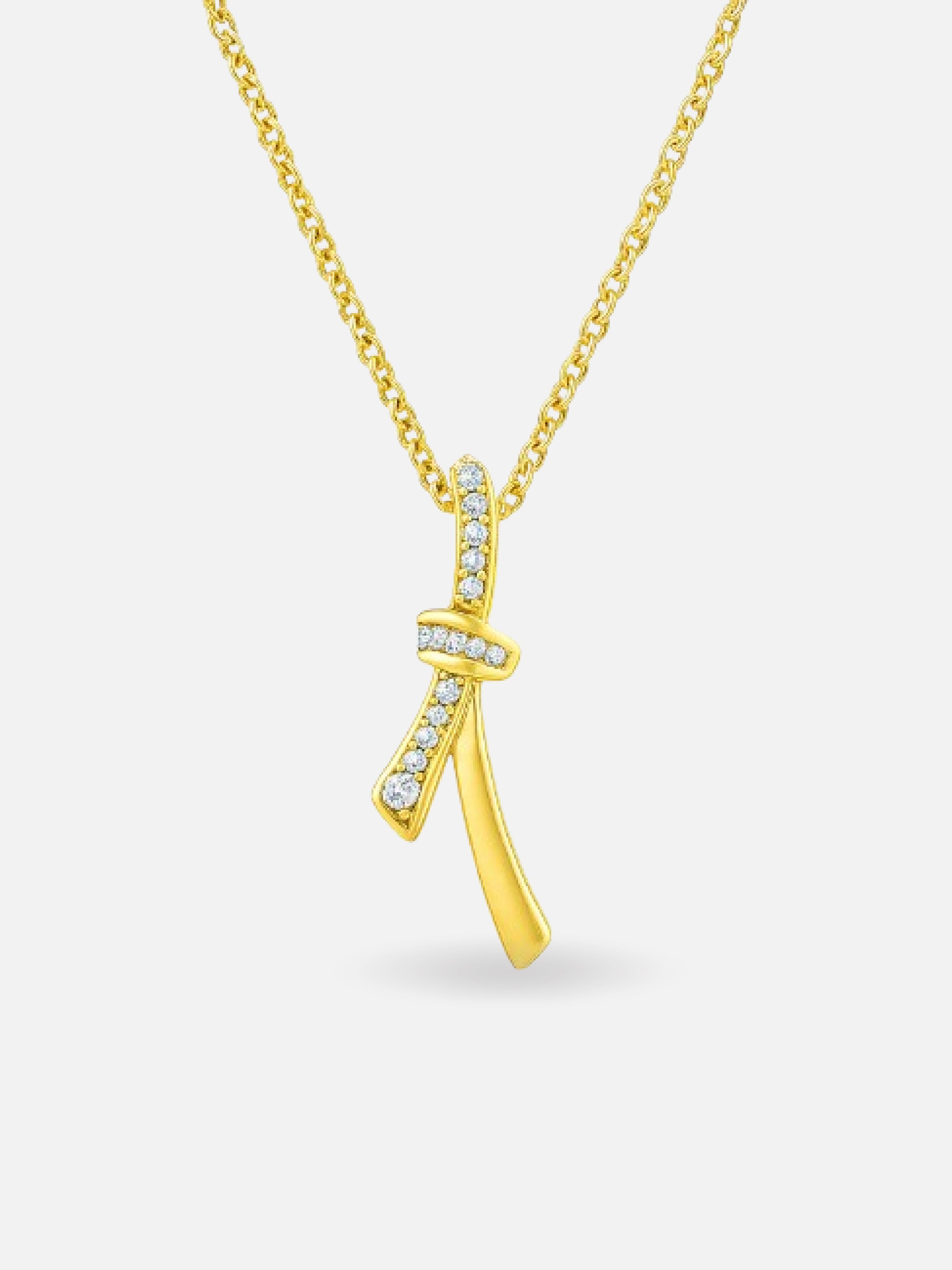 Elante Serene Knot Pendant | Lab-Grown Diamond Knot Necklace