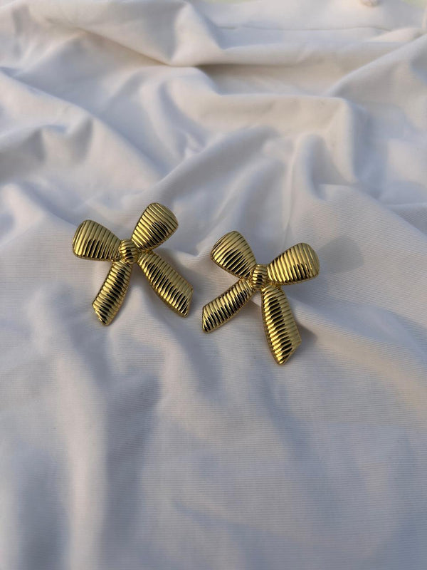 Bow Stripes Earrings