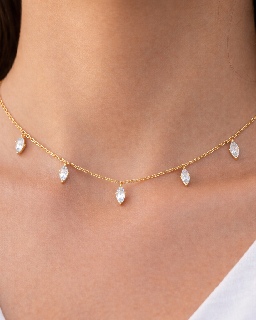 Marquise Drop Accent Necklace