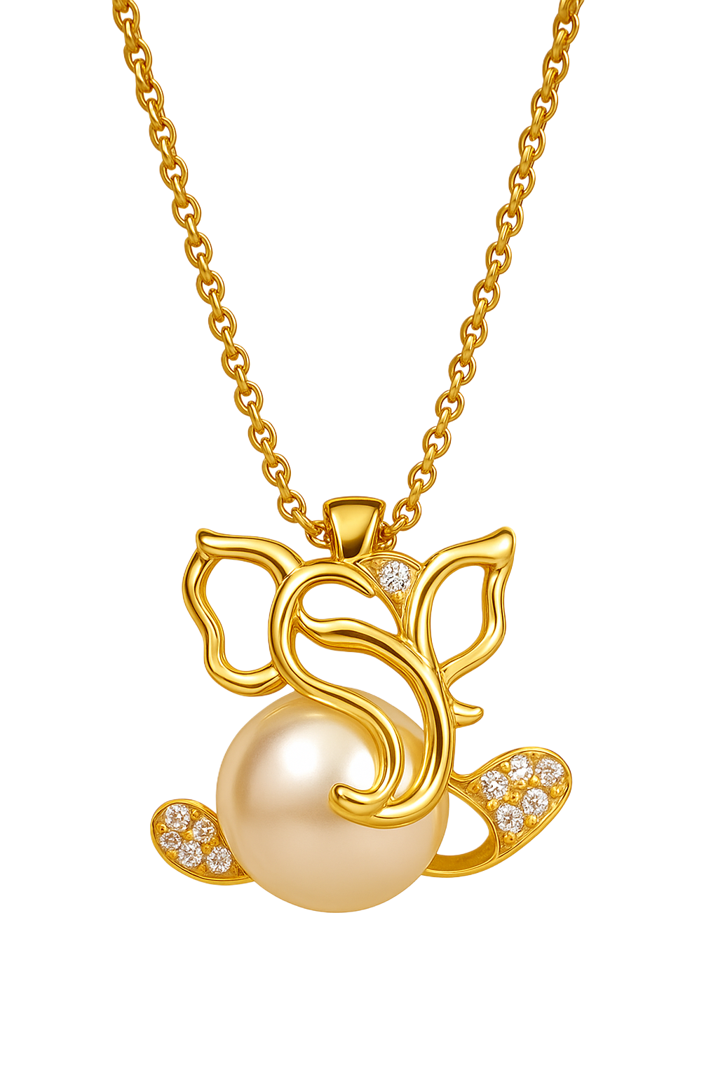 Ganesha Pearl Lab Grown pendant
