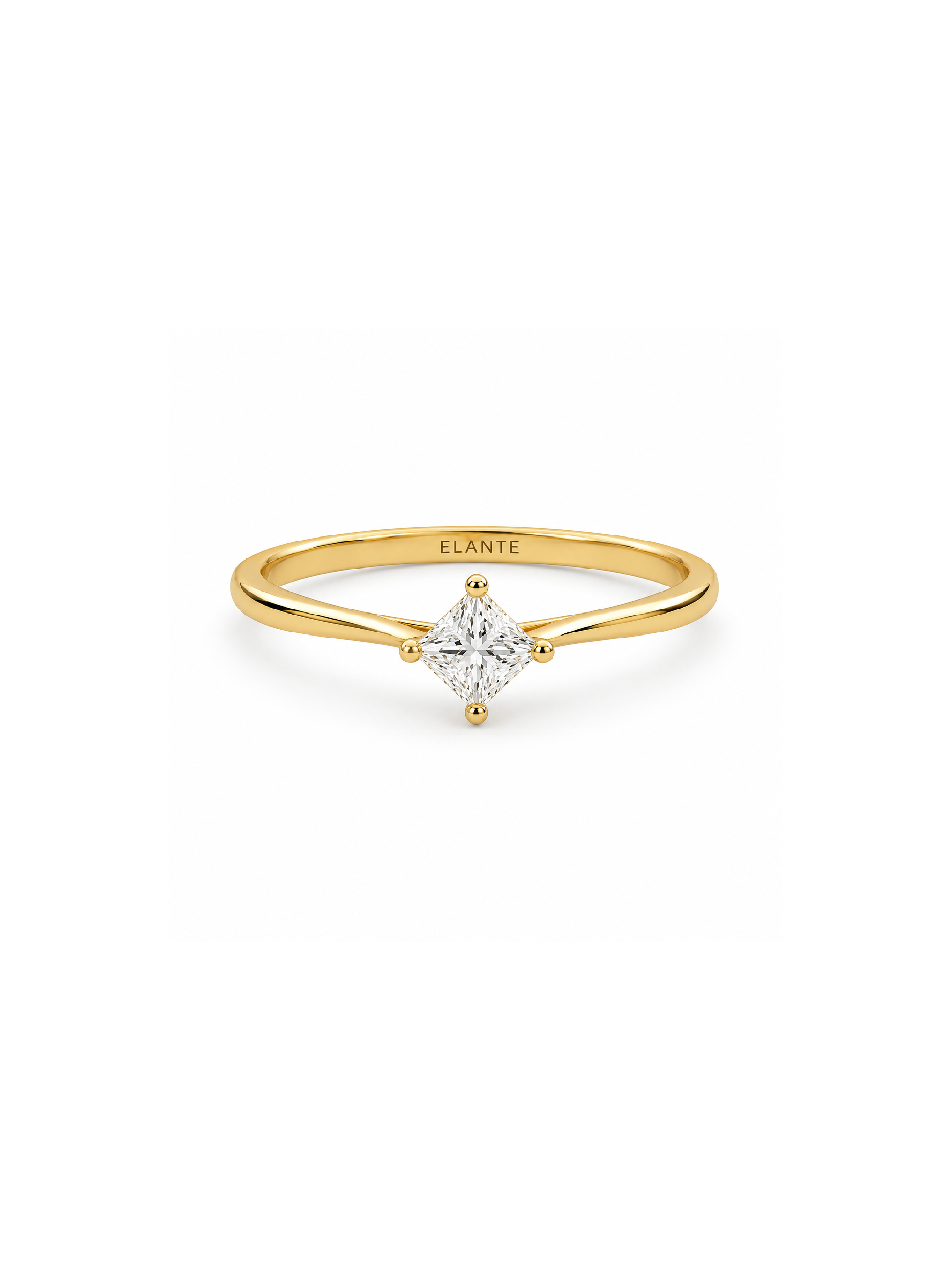 solitaire princess cut diamond  ring