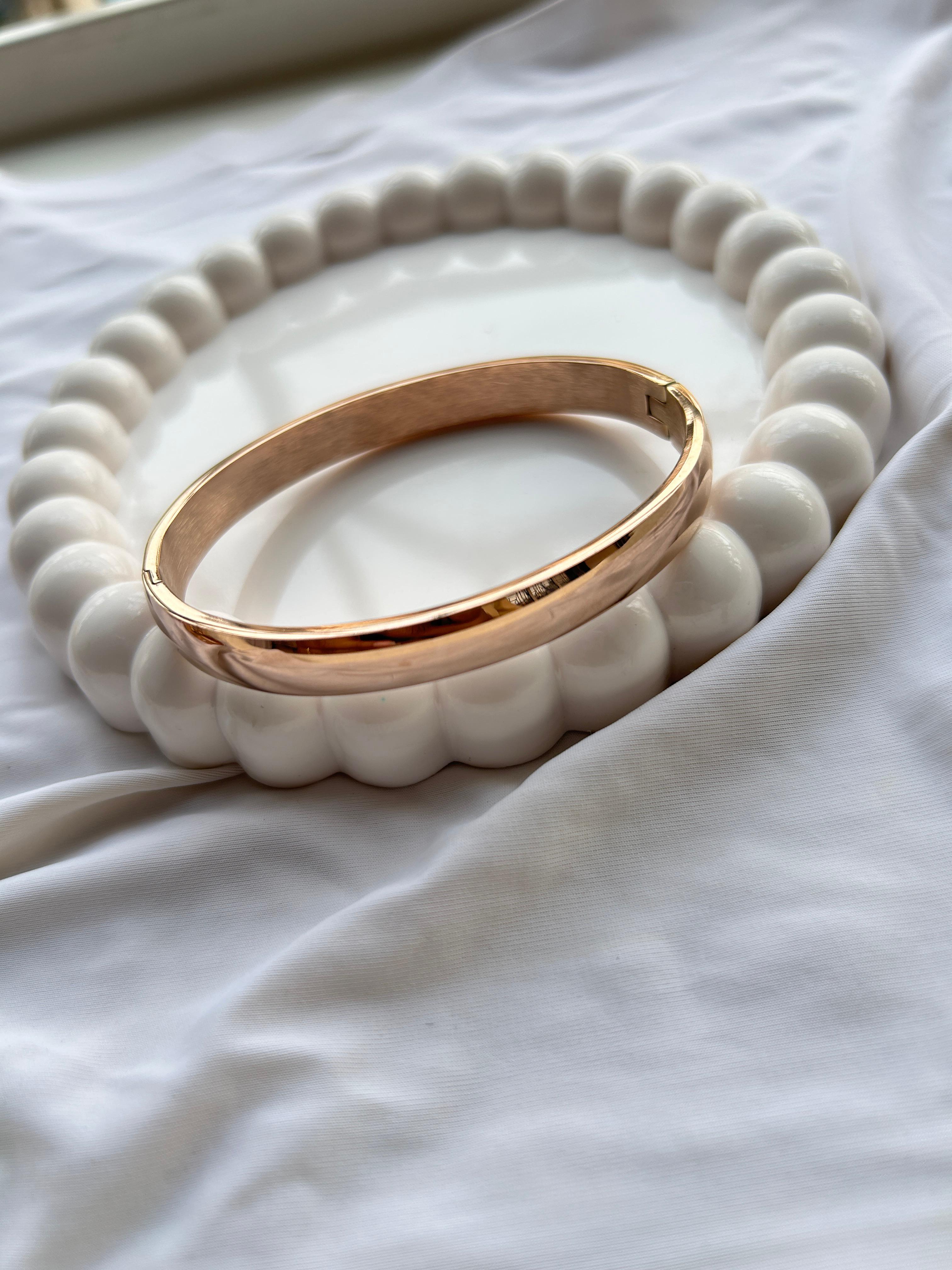 Plain Rose gold Bracelet