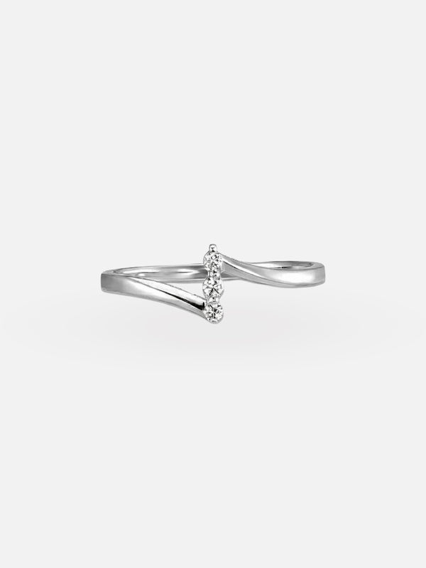 925 Silver Trio Gleam Lab Grown Ring