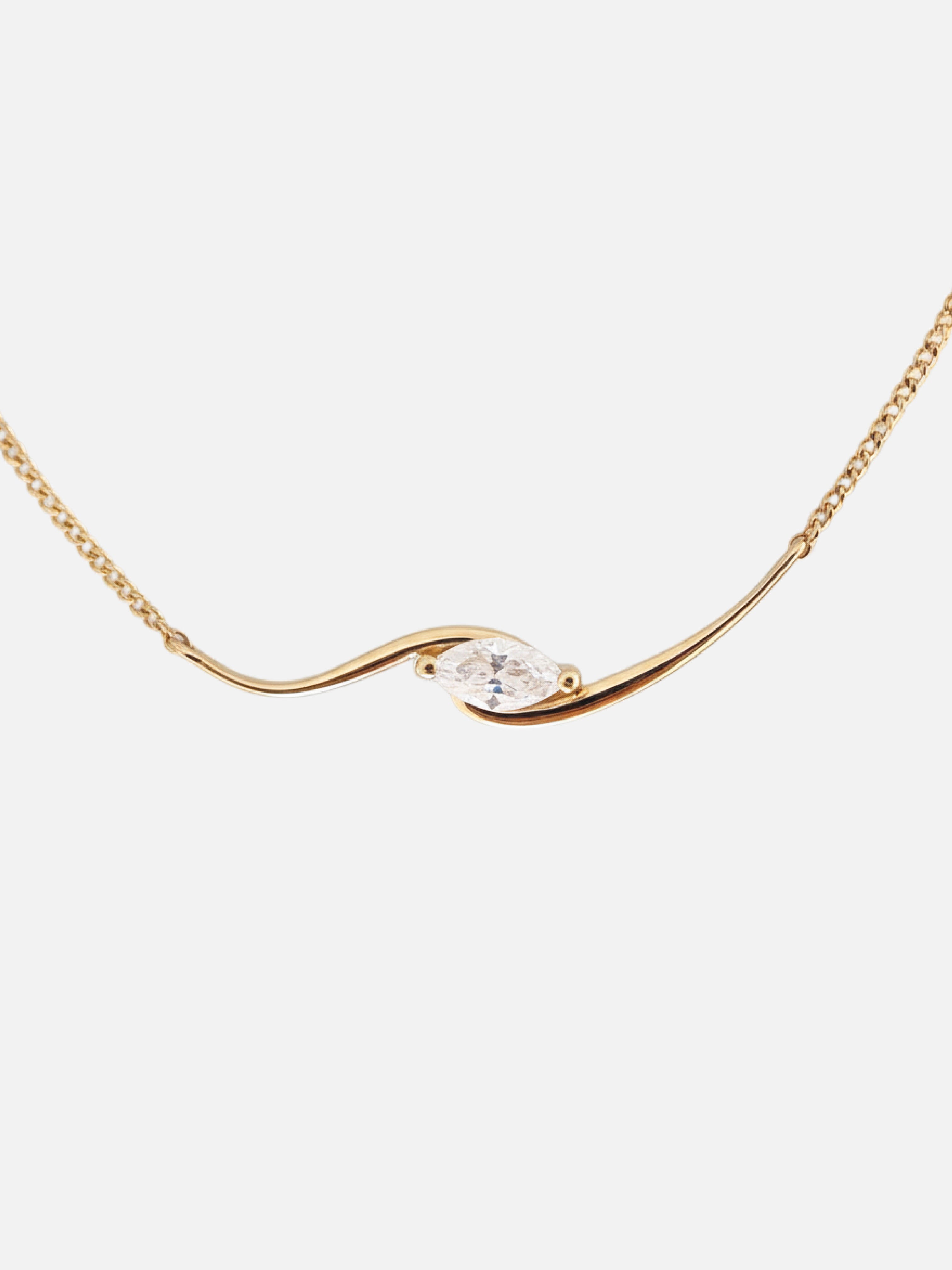 Celeste Curve Marquise Lab grown Necklace