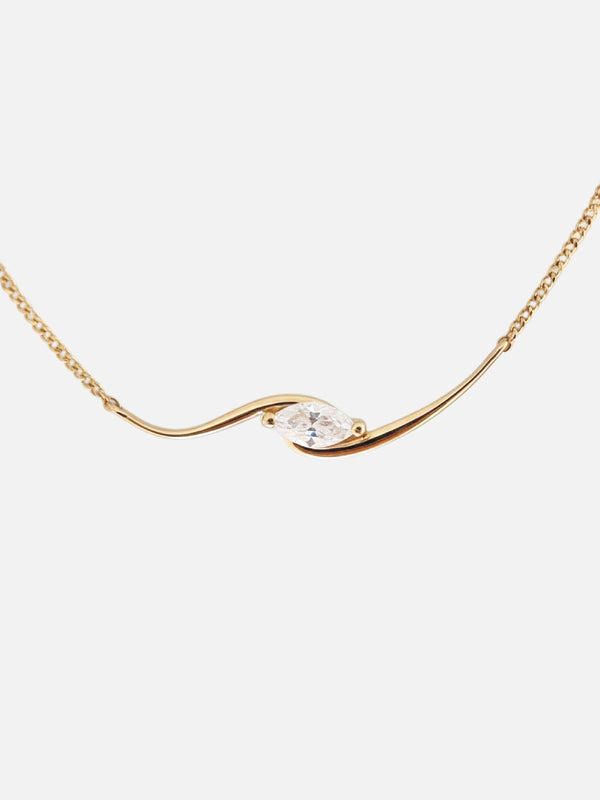 Celeste Curve Marquise Lab grown Necklace