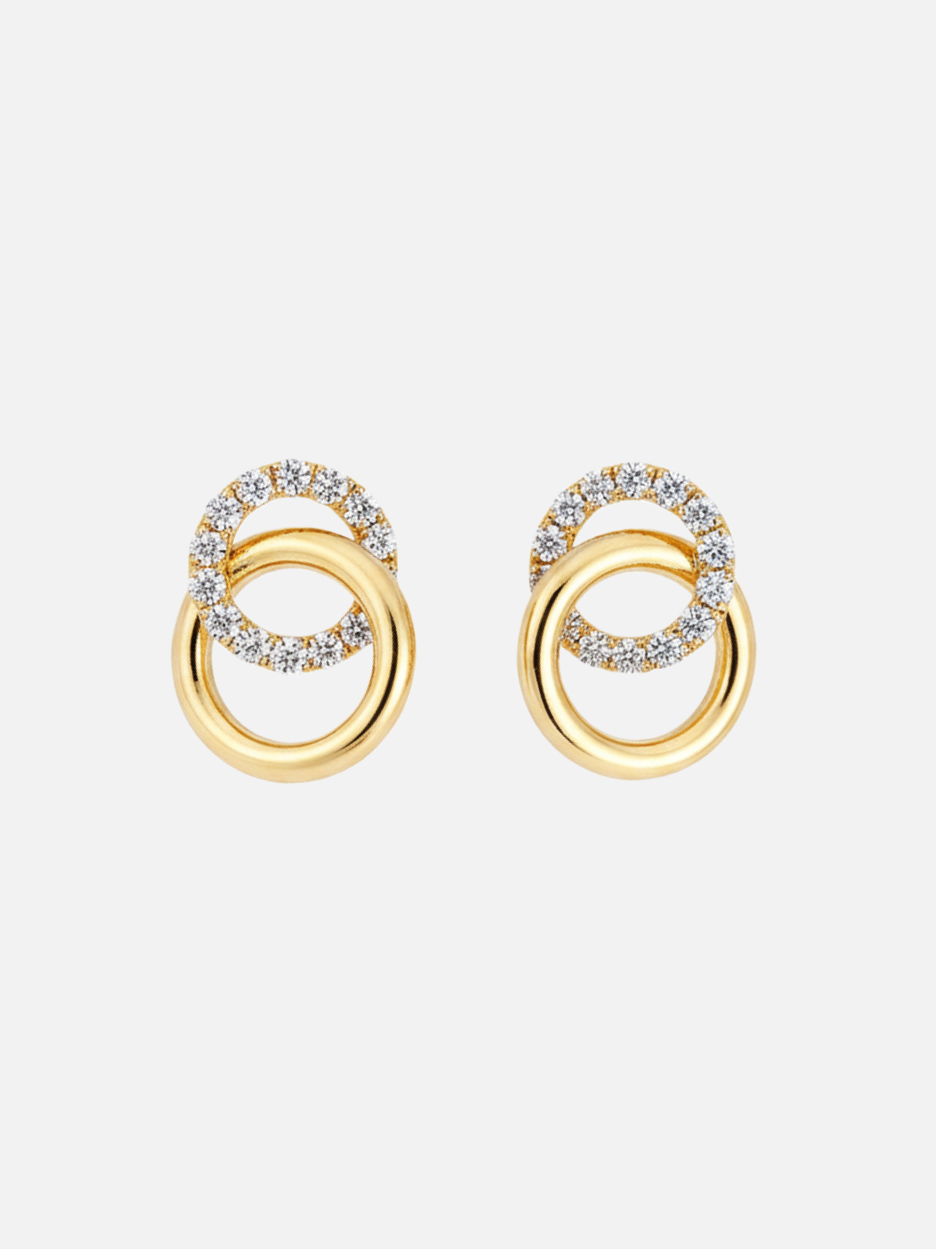 Halo Gold Stud Earrings