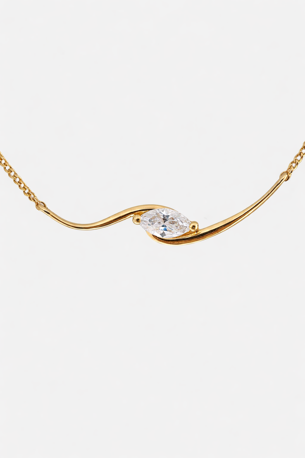 Celeste Curve Marquise Lab grown Necklace