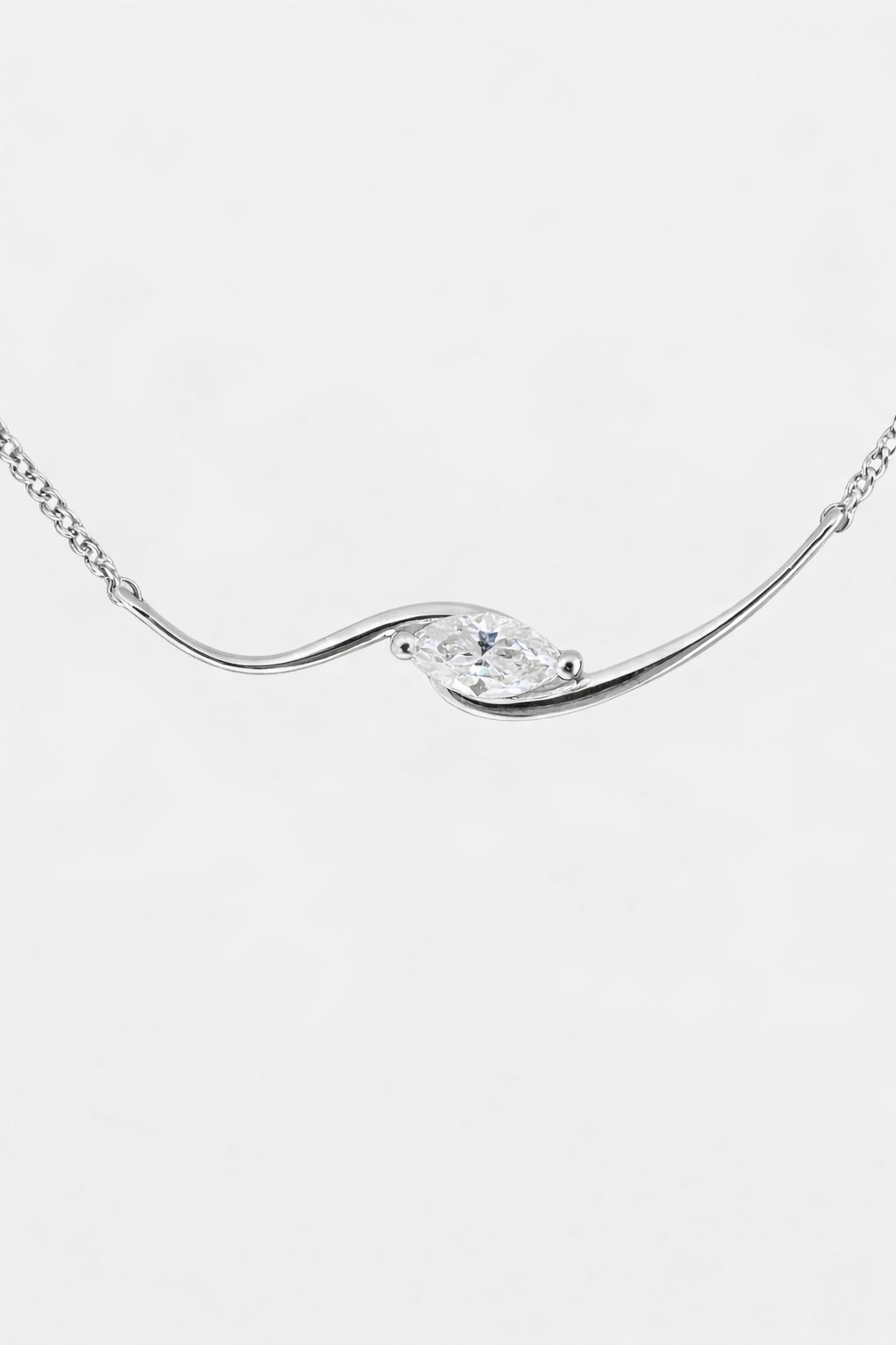 Celeste Curve Marquise Lab grown Necklace