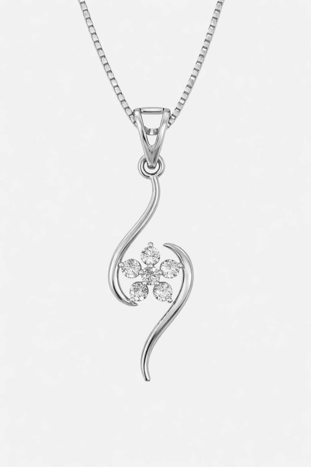 Floral Whimsy Lab Grown pendant without Chain