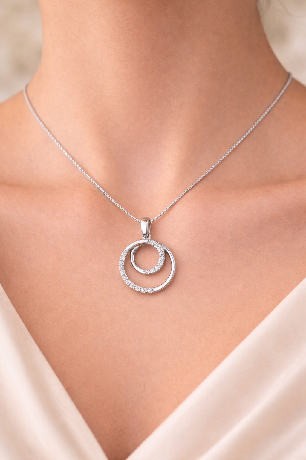 Twirl of Light Lab Grown pendant without chain