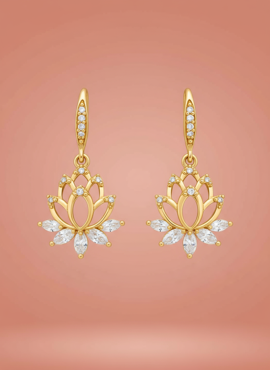 Lotus Marquise Bloom Earrings