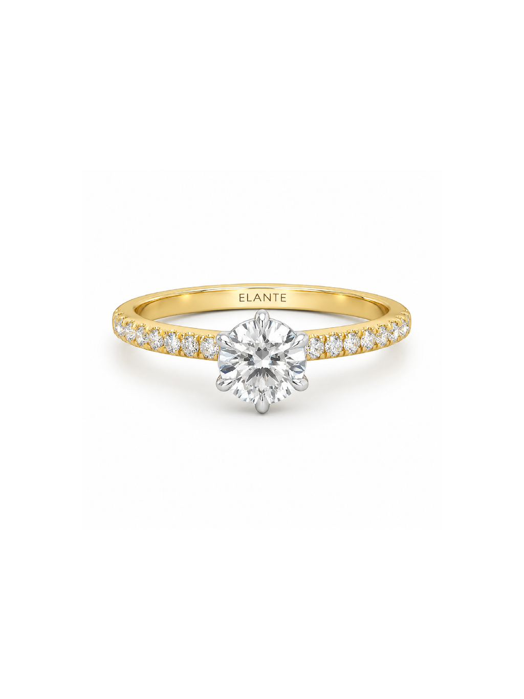 Solitaire lab grown diamond ring 