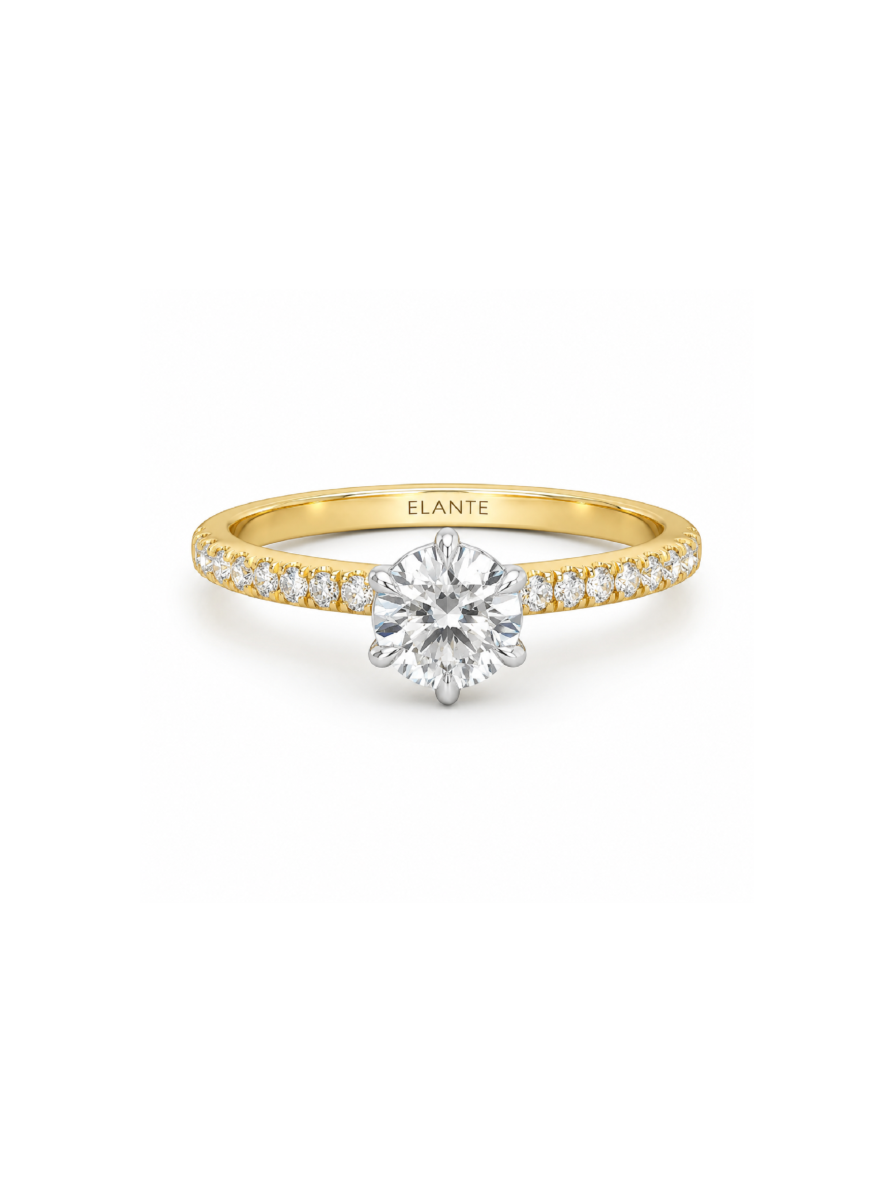 Solitaire lab grown diamond ring 