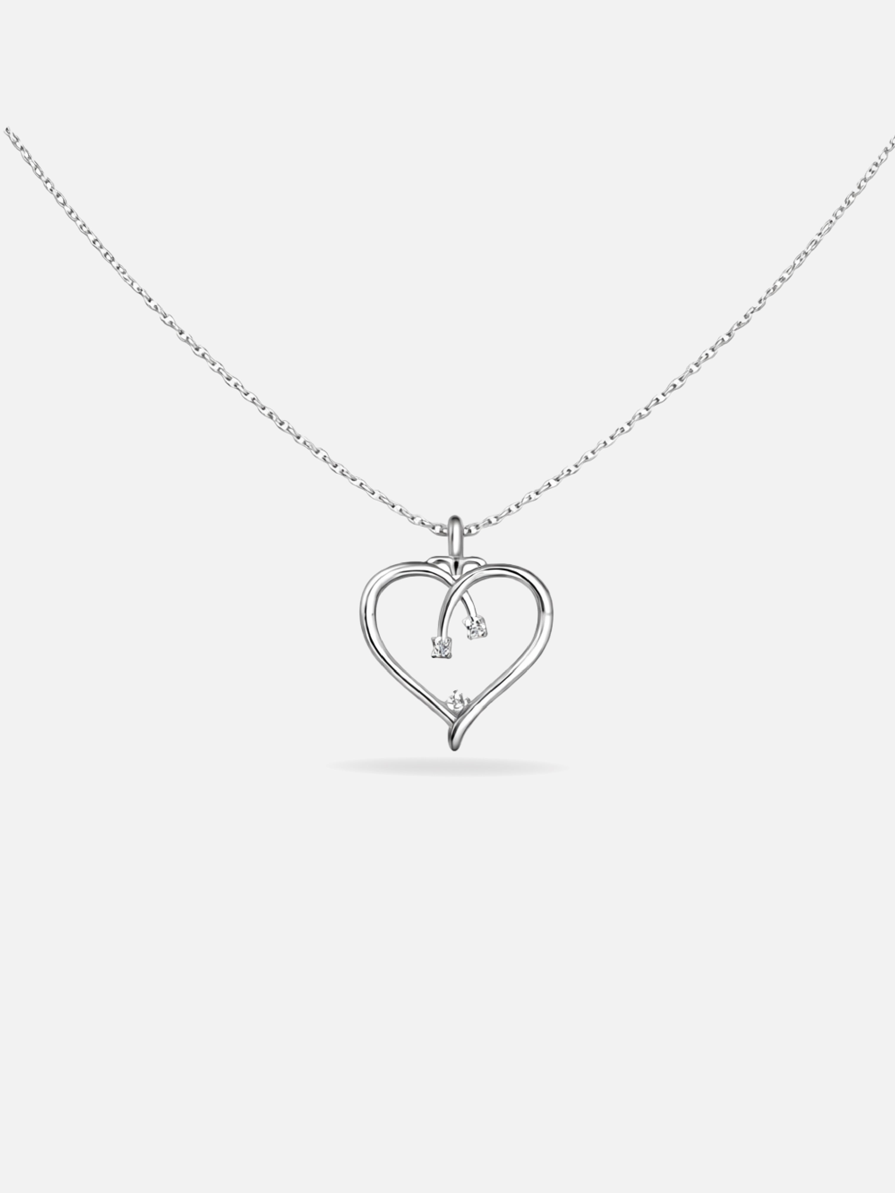 925 Silver Heart Embrace Pendant